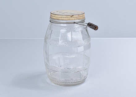 main photo of Glass Jar w/ Metal Cap & Handle