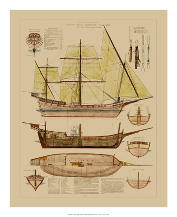 main photo of antique ship plan ii