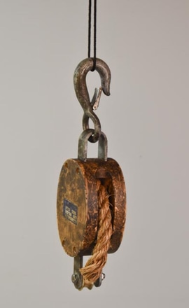 main photo of Wood Rope Pulley w/ Hook
