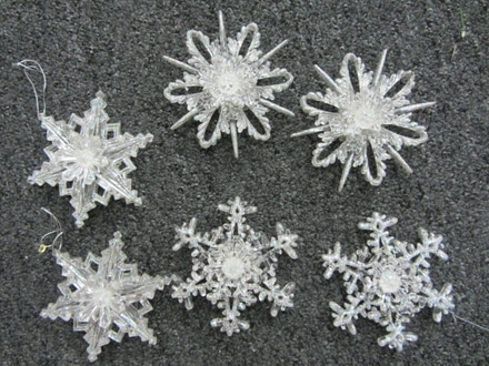 main photo of Acrylic & Glitter Snowflakes, 5"