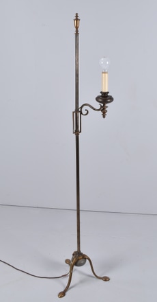 main photo of Wrought Iron Floor Lamp with Single Side Arm Light
