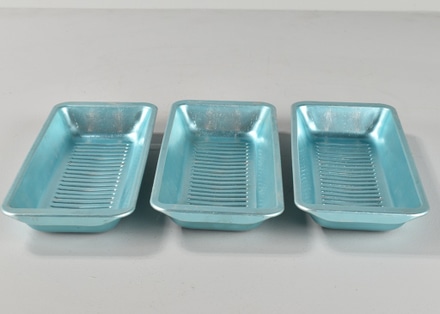 main photo of Set of 3 Anodized Blue Aluminum Ice Cube Tray Bottoms