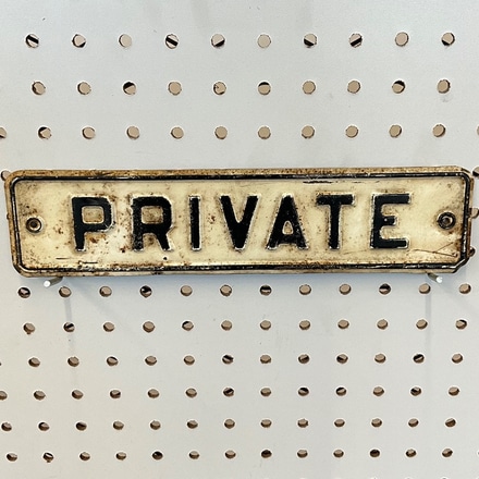 main photo of Private Sign