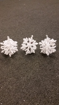 main photo of 8" 3D snowflake ornaments