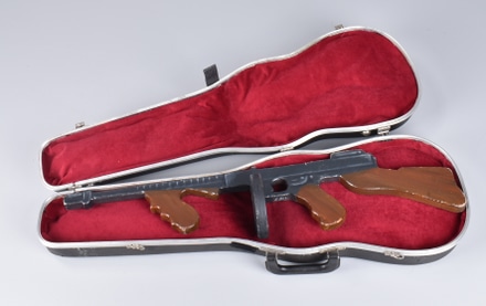 main photo of Wood Replica Machine Gun in Violin Case