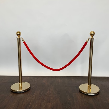 main photo of Gold Stanchion With Velvet Rope