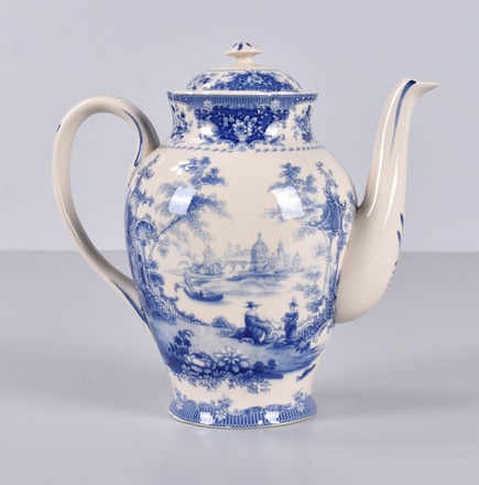 main photo of Tall Blue and White Porcelain Teapot