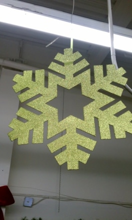 main photo of 24" Lime Glitter Snowflakes