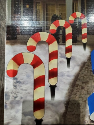 main photo of Candy cane pathway lights sets