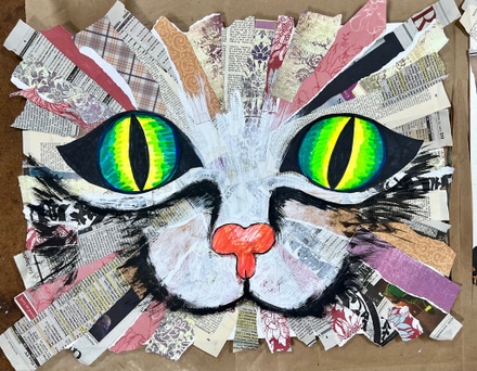 main photo of Mixed Media Cat Collage