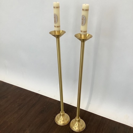 main photo of Standing Brass Candle Holders