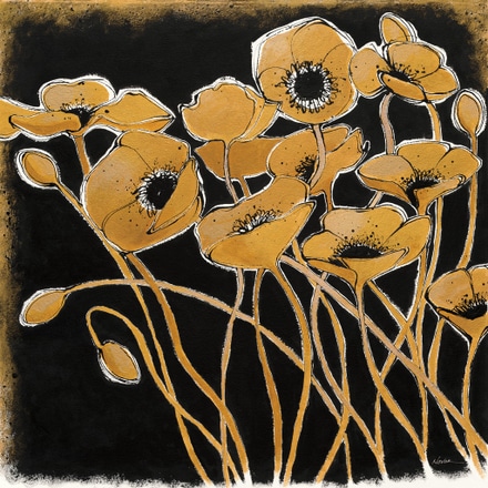 main photo of Gold Black Line Poppies I