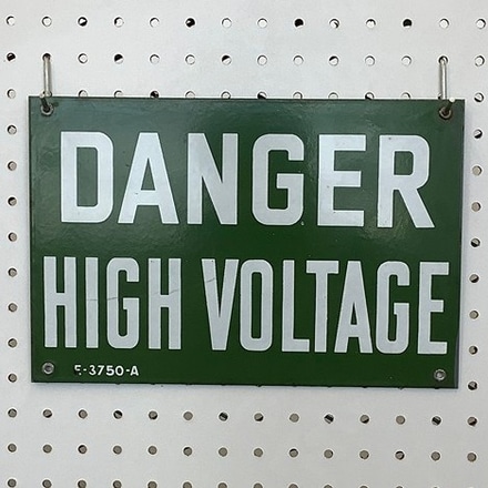 main photo of "Danger High Voltage" Sign