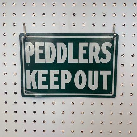 main photo of ‘Peddlers Keep Out’ Sign