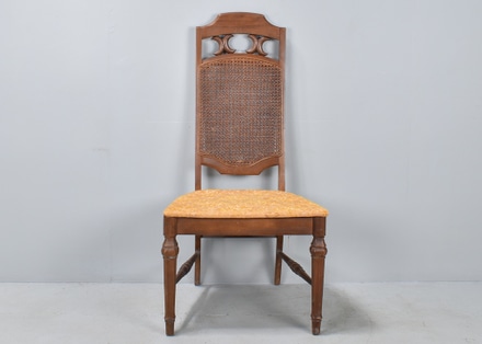 main photo of Cane Back Dining Side Chair w/ Upholstered Seat Cushion