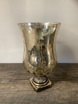 main photo of Mercury Glass Footed Vase