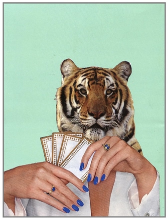 main photo of NELJOE-Untitled Collage 5 (Tiger Cards) 42x32"