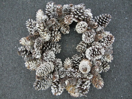 main photo of Icy Pinecone Wreath with Crystals, 24"