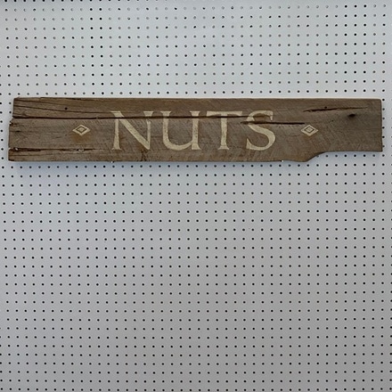 main photo of Hanging Wood "Nuts" Sign