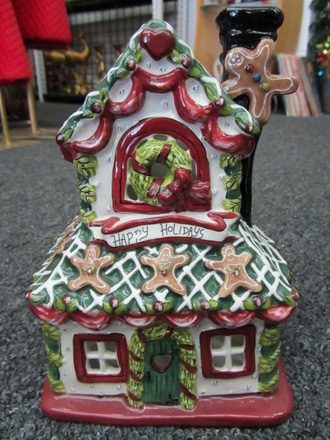 main photo of Holiday House, Tea Light Holder, Porcelain