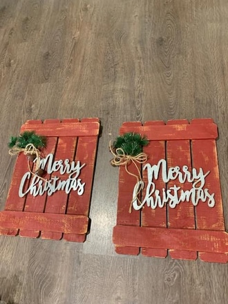 main photo of Merry Christmas art signs