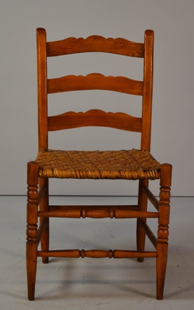main photo of Wood Ladder-back Chair with Woven Seat