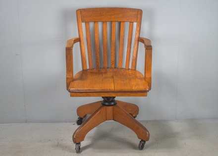 main photo of Wood Rolling Office Chair w/ Arms