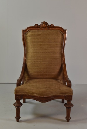 main photo of Upholstered Victorian Wooden Side Chair