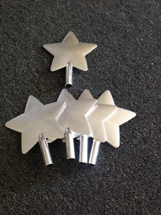 main photo of Small Silver Star tree toppers