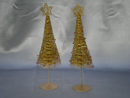 main photo of Tabletop Tree, gold. 15"