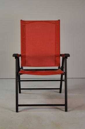 main photo of Red Canvas & Black Wooden Frame Folding Garden Chair