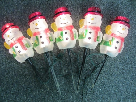 main photo of Outdoor Snowman Pathway Markers, 9" H