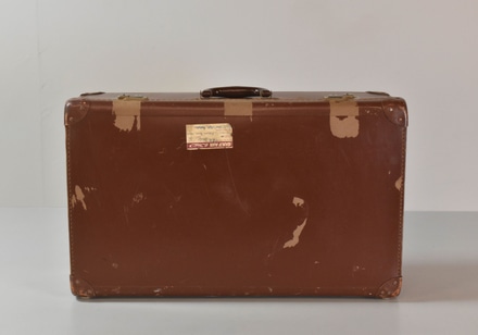 main photo of Med Brown Hard Board Suitcase: Pioneer