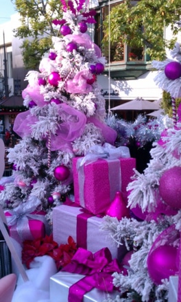 main photo of Frosted Tree with Pink Decor 7'