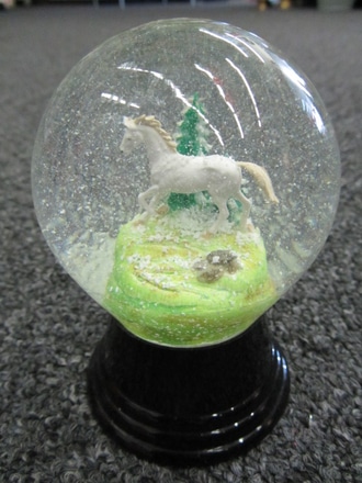 main photo of Snow globe w White Horse