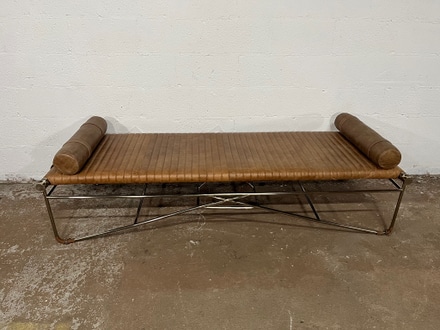 main photo of Cognac Leather Bench