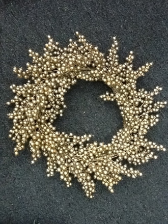 main photo of 20" gold berry wreath