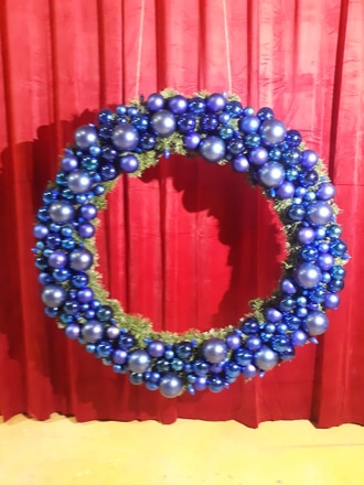main photo of 5' Blue Ornament Wreath