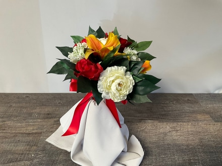 main photo of Orange Lily Bridesmaid Bouquet