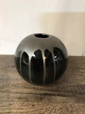 main photo of Medium Black and Silver Ceramic Sphere