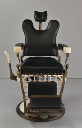 main photo of Barber Chair with Black Leatherette Upholstery