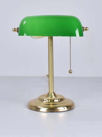 main photo of Bankers Lamp w/ Green Glass Shade