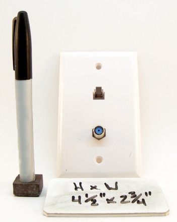 main photo of TELEPHONE + CABLE JACK PLATE