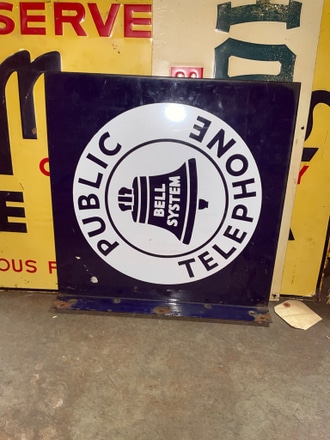 main photo of Porcelain Public Telephone Sign