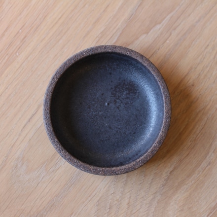 main photo of Black Glazed Brownstone Pinch Bowl