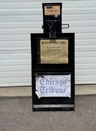 main photo of Black vending newspaper stand