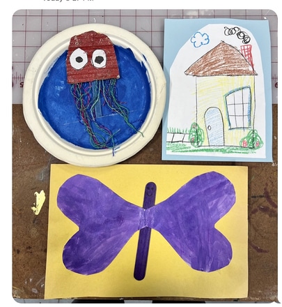 main photo of 3 pieces of kids art