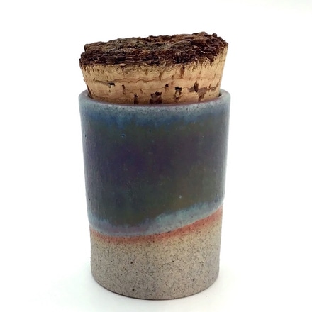 main photo of Multicolor Glazed Corked Canister