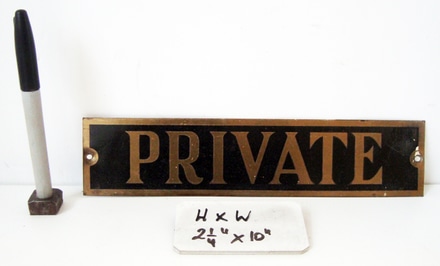 main photo of “PRIVATE” SIGN