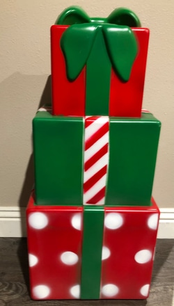 Christmas shops gift stack blow mold